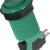 Pushbutton switch, green, unlit , 3 A/250 V, mounting Ø 27.5 mm, BUTTON-GREEN