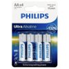 Philips 1805 Ultra LR6 AA Alkali-Manganese Batteries 1.5V 4-Pack