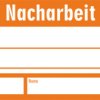 Quality assurance sign, text: Nacharbeit", (W) 50 mm, aluminum, 088.54-9-30X50-A