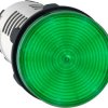 Signal light, illuminable, waistband round, green, mounting Ø 22 mm, XB7EV03MP