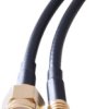 Coaxial cable, RP-SMA plug (straight) to MCX plug (straight), RG-174/U, grommet black, 3 m, C-00976-01-3