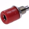 Gniazdo bananowe 4mm, 24A 60V; czerwone ; Amass