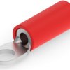 Insulated ring cable lug, 0.3-1.42 mm², AWG 22 to 16, 3.02 mm, M2.5, red, 320882