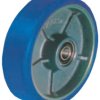Kółko do wózka, Lite, Poliuretan, Niebieski, obc.: 400kg, śred.: 125mm, szer.: 40mm