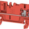 Terminal block, push-in connection, 2.5 mm², 3 pole, 17.5 A, 6 kV, red, 2762010000