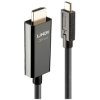 LINDY 43317 Cable USB-C plug HDMI-A plug 10m Black 4K UHD Monitor Cable