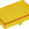 Aperture, rectangular, (L x W x H) 20.85 x 14 x 5.5 mm, yellow, for short-stroke pushbutton, 5.46.681.023/1403