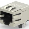 Socket, RJ45, 8 pole, Cat 5, solder connection, through hole, 1-2301994-9