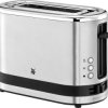 WMF Toaster Toster z wbudowanym podgrzewaczem do bułek stali szlachetnej, czarny