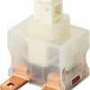 Pushbutton switch, 1 pole, white, unlit , 12 (8) A/250 VAC, 10 (8) A/250 VAC, IP40, 1681.3101