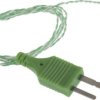 Termopara z odsłoniętym złączem K średnica 1/0.2mm długość 1m -75°C do +250°C Formowany miniaturowy wtyk męski RS PRO