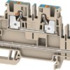 Multi level terminal block, push-in connection, 0.14-6.0 mm², 4 pole, 32 A, 8 kV, dark beige, 2724450000