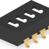 DIP switche, Off-On, 4 pole, straight, 1 A/5 VDC, 1-1825059-3