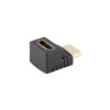 Adapter HDMI(M)-HDMI(F) 4K kątowy góra czarny AD-HDMI-04