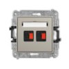 Icon Mechanizm Gniazda Głośnikowego Podwójnego Taupe 60Igg-2