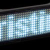 125903 LED name tag, 11x44 pixels, USB, black frame, white LED