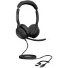 Jabra 25069-989-899 Evolve2 50 On-ear Headset Black Stereo Noise Cancelling