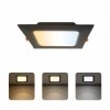 Oprawa podtynkowa downlight LED, 12W, 1050lm, IP20, CCT, kwadratowa, czarna, ALEXIS-SQ HOROZ