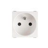 BIURO Gniazdo z ochroną styków śrubowy białe z/u 16A 250V 25323