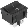 Przełącznik kołyskowy pojedynczy czarny (DPST)