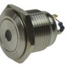 Przełącznik; przyciskowy; GQ16F-10D/JG/12V/S; OFF-(ON); 1 tor; podświetlenie LED 12V; zielony; punkt; monostabilny; na panel; 2A