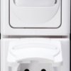 1314.0200.9 Two-way wet room socket, vertical