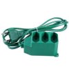 Przedłużacz 3-gniazda b/u Euro 2,5A 5m /OMYp 2x0,75/ zielony PS-362 P