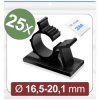 Quadrios 24CA453 Cable Clips Cable mount Self-adhesive Black 25 pcs Bundle Ø 1