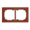 DECO Ramka 2 podwójna uniwersalna z tworzywa brązowy metalik 9DR-2 KARLIK