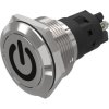 Vandal-proof pushbutton switch, silver, unlit , 3 A/240 V, 22 mm, IP65/IP67, 82-10-001780