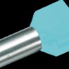 187731 Twin-Aderendhülse isoliert 2x0,34 mm²/8 mm, türkis, 100er Pack