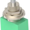 Toggle switch, metal, 1 pole, groping/latching, (On)-Off-(On), 6 A/125 VAC, 4 A/28 VDC, gold-plated, 1-1437558-6