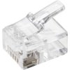 TruComponents 240084 RJ12 Western plug(flat cable),6P6C,clear,5 pc(s)