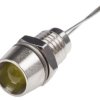 Lampka kontrolna do montażu panelowego 3.1V, Żółta 8mm LED Chrom RS PRO