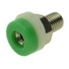 Gniazdo bananowe; 2mm; 24.106.4; zielony; przykręcany; 11mm; 10A; 60V; mosiądz niklowany; ABS; Amass; RoHS; 2.007.G