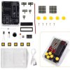 Przenośna konsola retro zestaw do lutowania z matrycą LED 8x16 przezroczysta obudowa DIY KIT