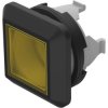 Pushbutton, 18.8 x 18.8 mm, illuminable, groping, waistband square, yellow, front ring black, 92-443.400
