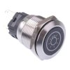 Light' Blue LED Momentary 19mm Vandal Push Button Switch SPDT 12V
