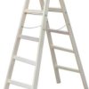 Drabina malarska dwustronna 2x4 stopnie drewniana STALCO S-40588