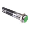 Green LED 8mm Metal Panel Indicator Light Flat 24V