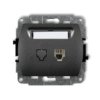 Trend Gniazda Telefoniczne Pojedyncze 1Xrj11, 4-Stykowy Grafitowy 11Gt-1