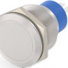 Vandal-proof pushbutton, 1 pole, silver, unlit , 5 A/250 V, mounting Ø 22.2 mm, IP67, 2213771-1