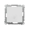 Simon 55 Przycisk dzwonek” z podświetleniem LED (moduł) 10 AX, 250 V~, szybkozłącza Jasnoszary mat TD1L.01/114