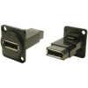 Cliff CP30233M3B Adapter DisplayPort F-F Black Metal Socket 1pc
