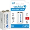 Akumulatorek 6F22 Li-Ion everActive 9V 550mAh z gniazdem USB-C