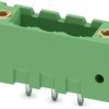 Pin header, 3 pole, pitch 5.08 mm, straight, green, 1777086