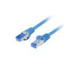 Patchcord kat.6A S/FTP LSZH CCA 0.25M niebieski Fluke Passed Lanberg
