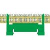 Listwa zaciskowa niska na szynę 15-torowa zielona TH35 E.4022
