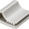Mounting base, with adhesive tape, PVC, gray, self-adhesive, (L x W x H) 13 x 20 x 6 mm, BYB-5-13H1859