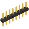 Pin header, 8 pole, pitch 2 mm, straight, black, 10062022